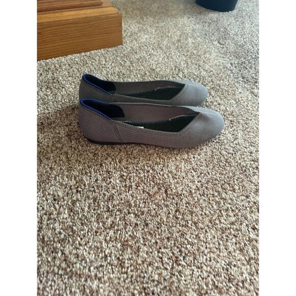 Rothy's The Point Flax Birdseye Flats Washable Gray (No Insoles) Size 8W - Picture 7 of 8